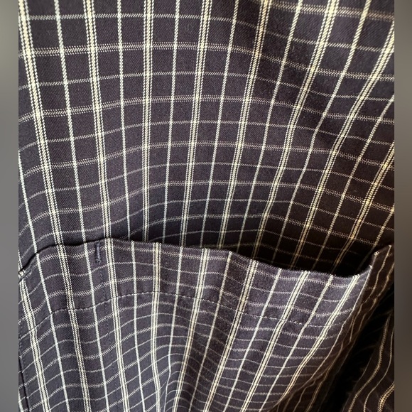 Duluth Trading Mens Cotton Shirt 2XL Nightfall Blue Button Up Long Sleeve Pocket - Picture 6 of 7